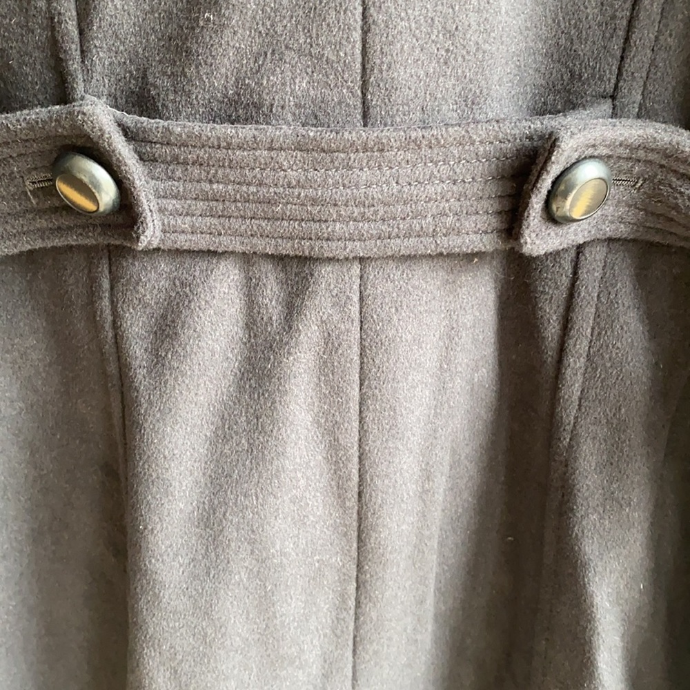 ❄️ Gray Wool Blend Wrap Coat - Picture 8 of 15